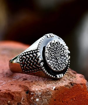 Punk-Lebensbaum-Ring für Herren - Gothic Shop