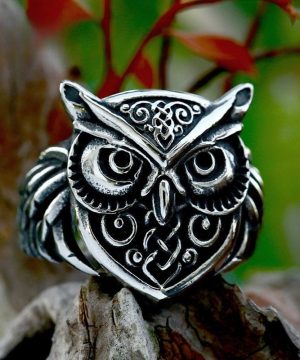 Punk-Eulenring für Herren - Gothic Shop