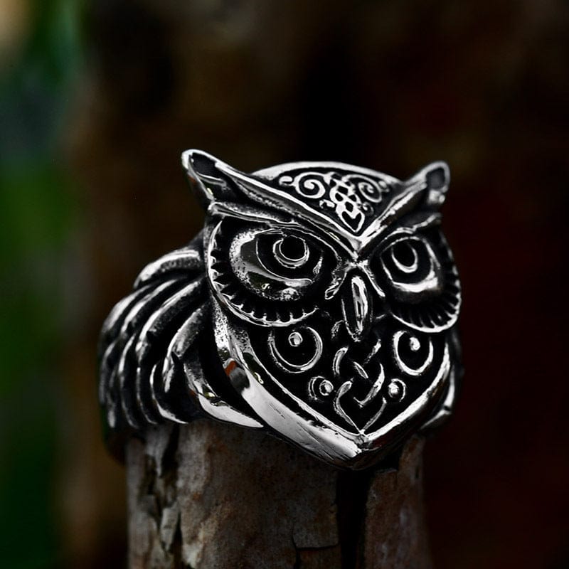 Punk-Eulenring für Herren - Gothic Shop