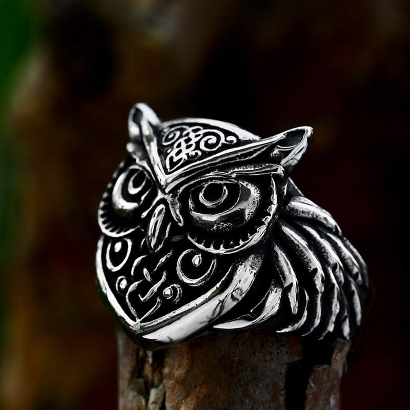 Punk-Eulenring für Herren - Gothic Shop