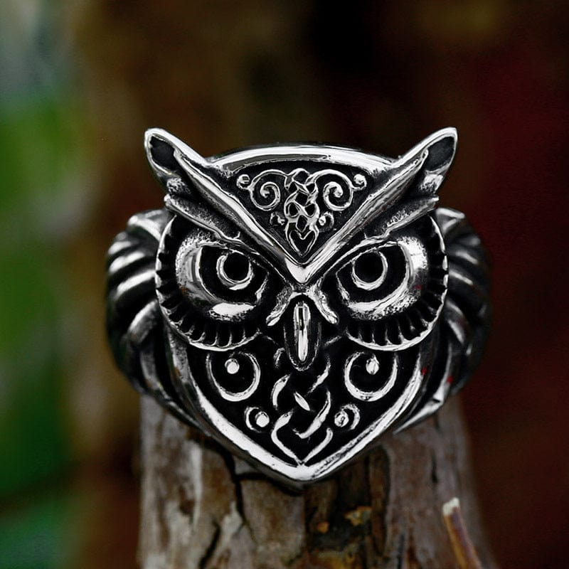 Punk-Eulenring für Herren - Gothic Shop