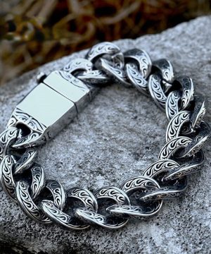 Herren-Punk-Armband mit Drehschnalle - Gothic Shop