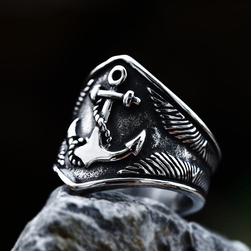 Punk-Wikinger-Ankerring für Herren - Gothic Shop