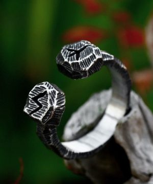 Offener Punk-Vintage-Ring für Herren - Gothic Shop