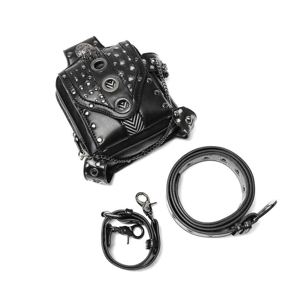 Unisex Punk Nieten genagelte Gürteltasche - Gothic Shop