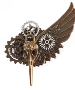 Unisex Steampunk Skull Gear Brosche - Gothic Shop