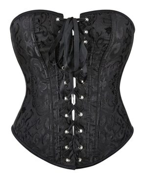 Damen-Gothic-Jacquard-Vollbrustkorsett - Gothic Shop