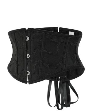 Damen-Gothic-Schnür-Jacquard-Unterbrustkorsetts - Gothic Shop