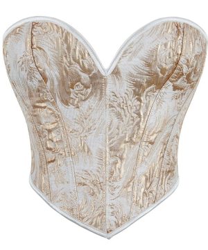 Damen-Gothic-Rose-Stickerei-Schnür-Überbrustkorsett - Gothic Shop