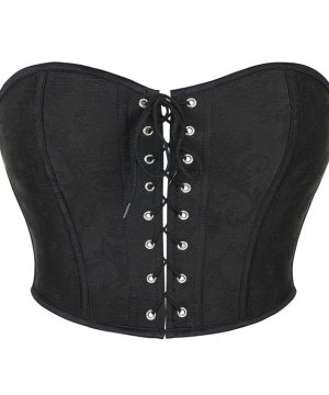 Einfarbiges Gothic-Bustier mit Schnürung für Damen - Gothic Shop