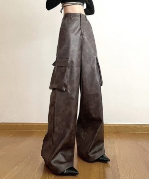 Damen-Grunge-Loose-Cargohose - Gothic Shop