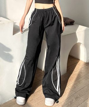 Damen-Punk-Freizeithose mit Kordelzug - Gothic Shop