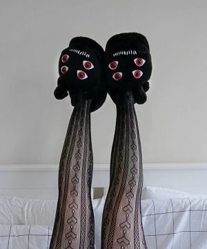 Punk-Herz-Fischnetz-Pantynose für Damen - Gothic Shop