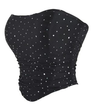 Punk-Pailletten-Mesh-Vollbrustkorsett für Damen - Gothic Shop