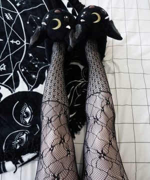 Damen-Punk-Splice-Fischnetz-Pantynose - Gothic Shop