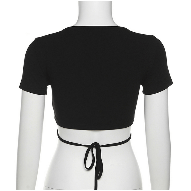 Punk-Schnürbustier für Damen mit V-Ausschnitt - Gothic Shop