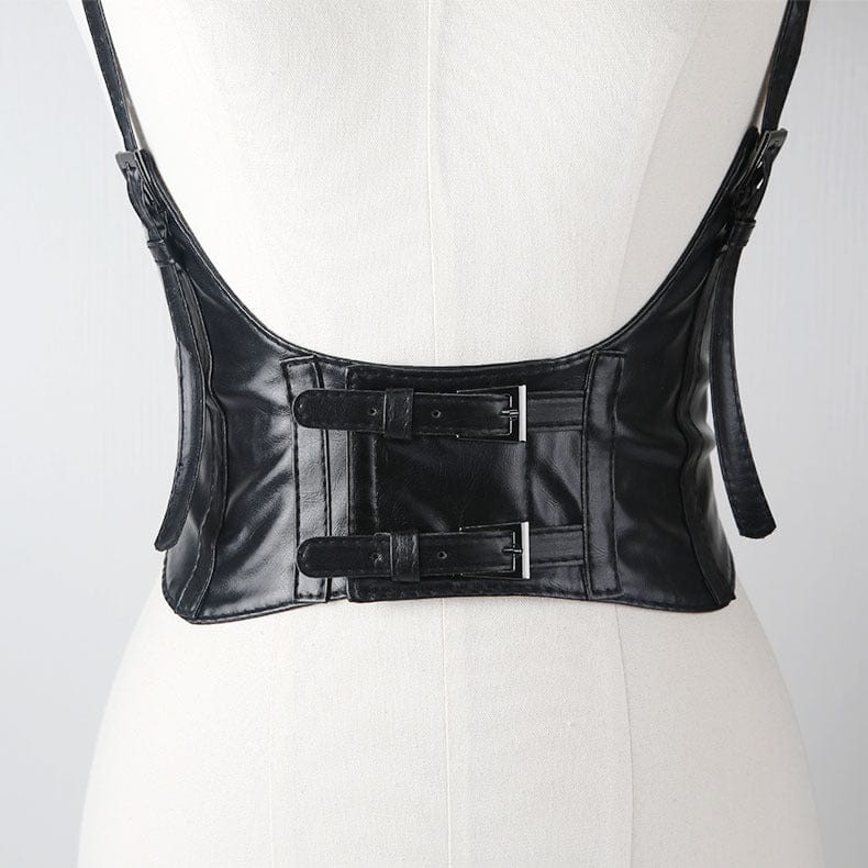 Punk-Geschirr aus Kunstleder mit Klettverschluss für Damen - Gothic Shop