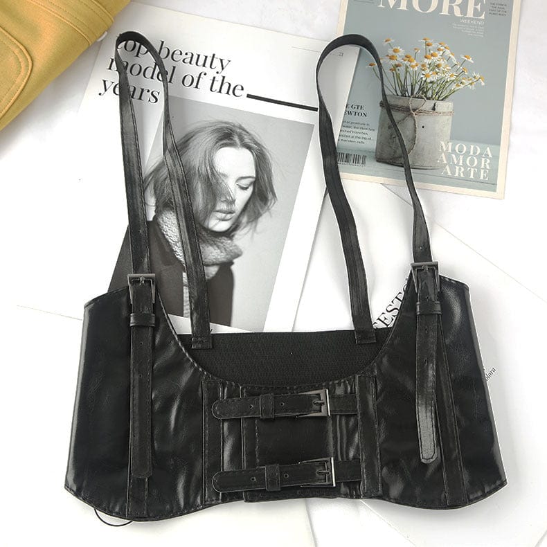 Punk-Geschirr aus Kunstleder mit Klettverschluss für Damen - Gothic Shop