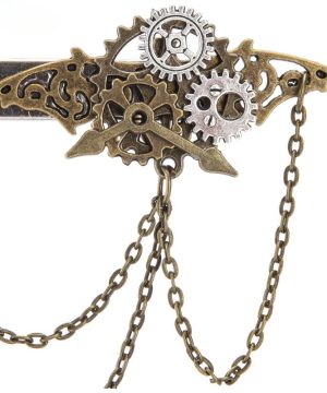 Haarspange mit Steampunk-Zahnradkette für Damen - Gothic Shop