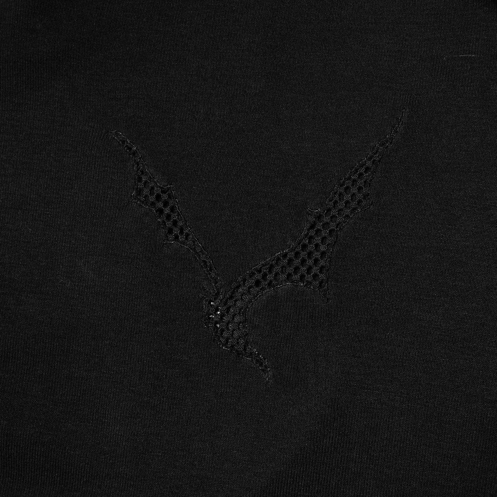 Damen-Punk-Fledermaus-Ausschnitt-Langarmshirt mit Stehkragen - Gothic Shop