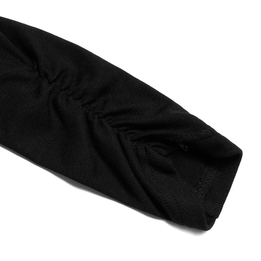 Damen-Punk-Fledermaus-Ausschnitt-Langarmshirt mit Stehkragen - Gothic Shop