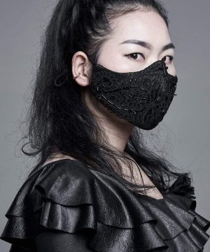 Gotische elastische Masken mit Perlen - Gothic Shop