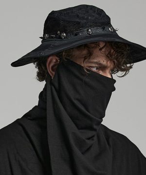 Herren-Punk-Nietenhut im Used-Look - Gothic Shop