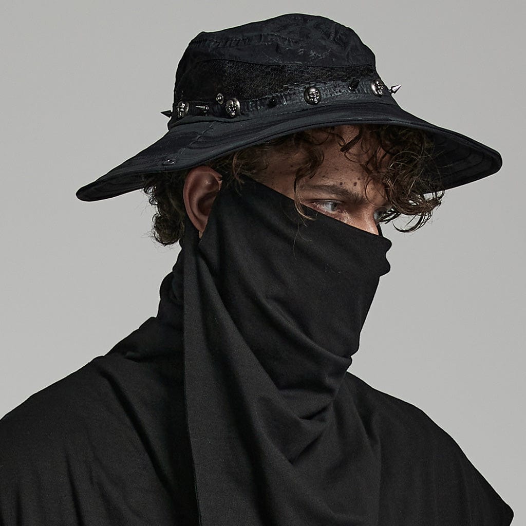 Herren-Punk-Nietenhut im Used-Look - Gothic Shop