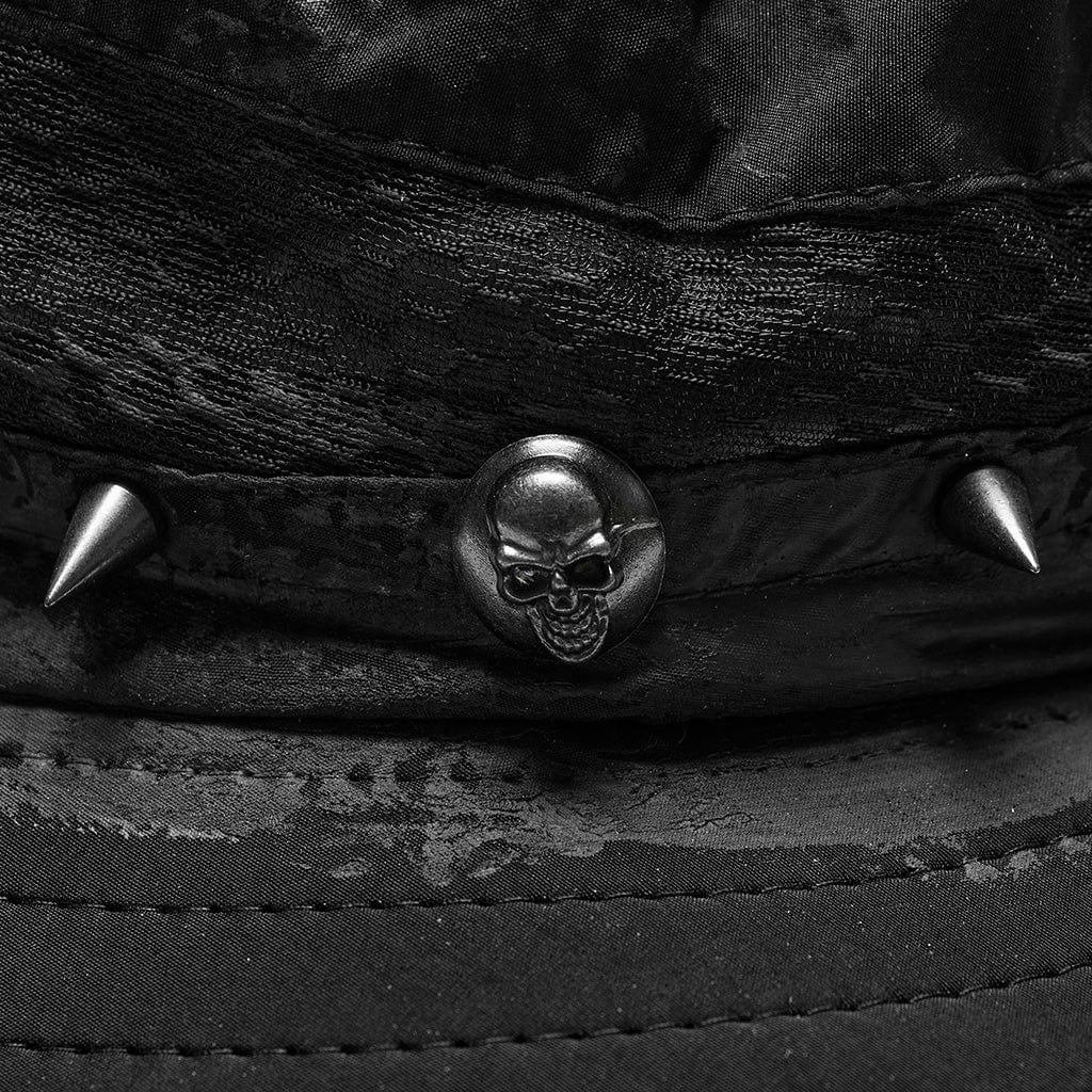 Herren-Punk-Nietenhut im Used-Look - Gothic Shop