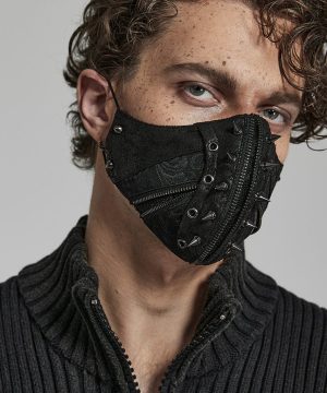 Verstellbare Punk-Nieten-Maske für Herren - Gothic Shop