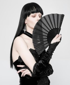 Japanischer Goth-Fan für Damen - Gothic Shop