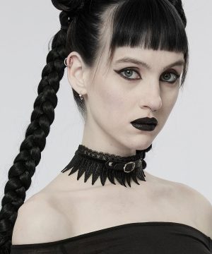 Gothic-Halsband aus Federspitze für Damen - Gothic Shop