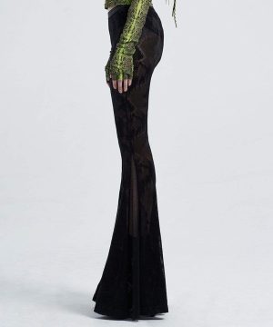 Gothic-Schlangenleder-Schlaghose für Damen - Gothic Shop