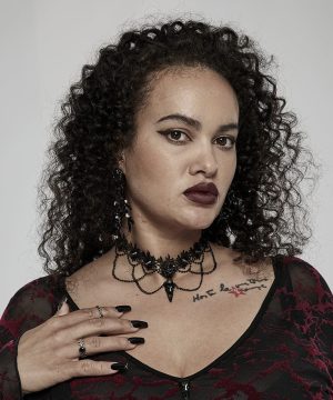 Gothic Vintage Vogelschädel Blumenhalsband für Damen - Gothic Shop