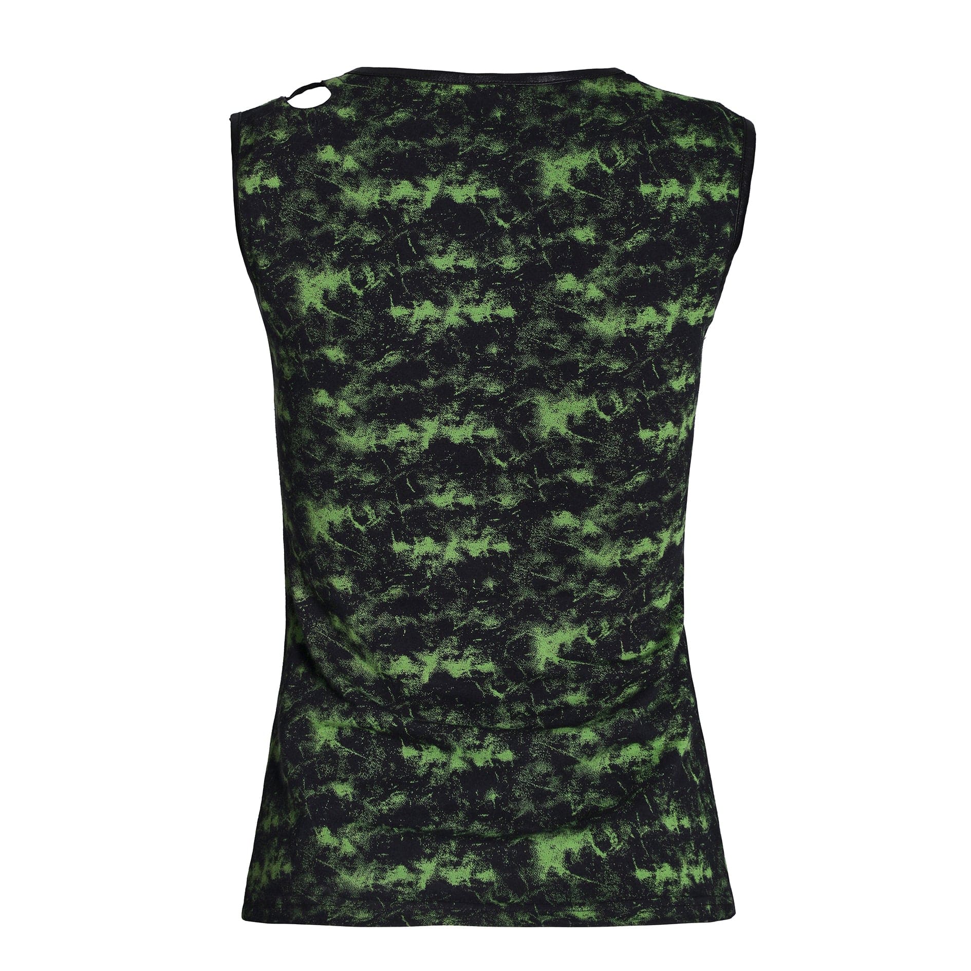 Damen-Tanktop mit Batikmuster und Ausschnitten im Grunge-Stil - Gothic Shop