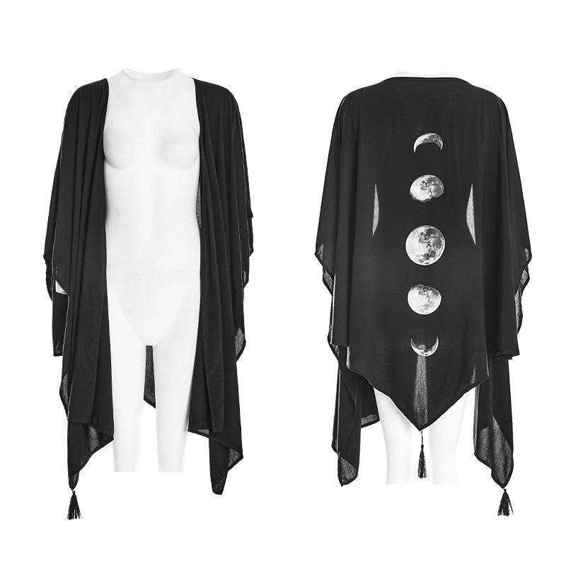 Mondphasen-Punk-Umhang für Damen - Gothic Shop