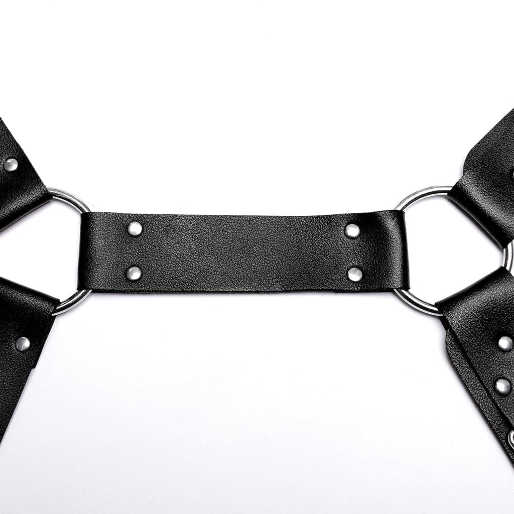 Damen-Körpergeschirr aus Kunstleder mit Punk-Schnalle - Gothic Shop
