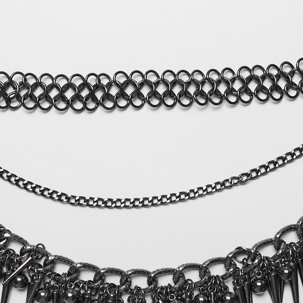 Punk-Körpergeschirr mit Kettennieten für Damen - Gothic Shop