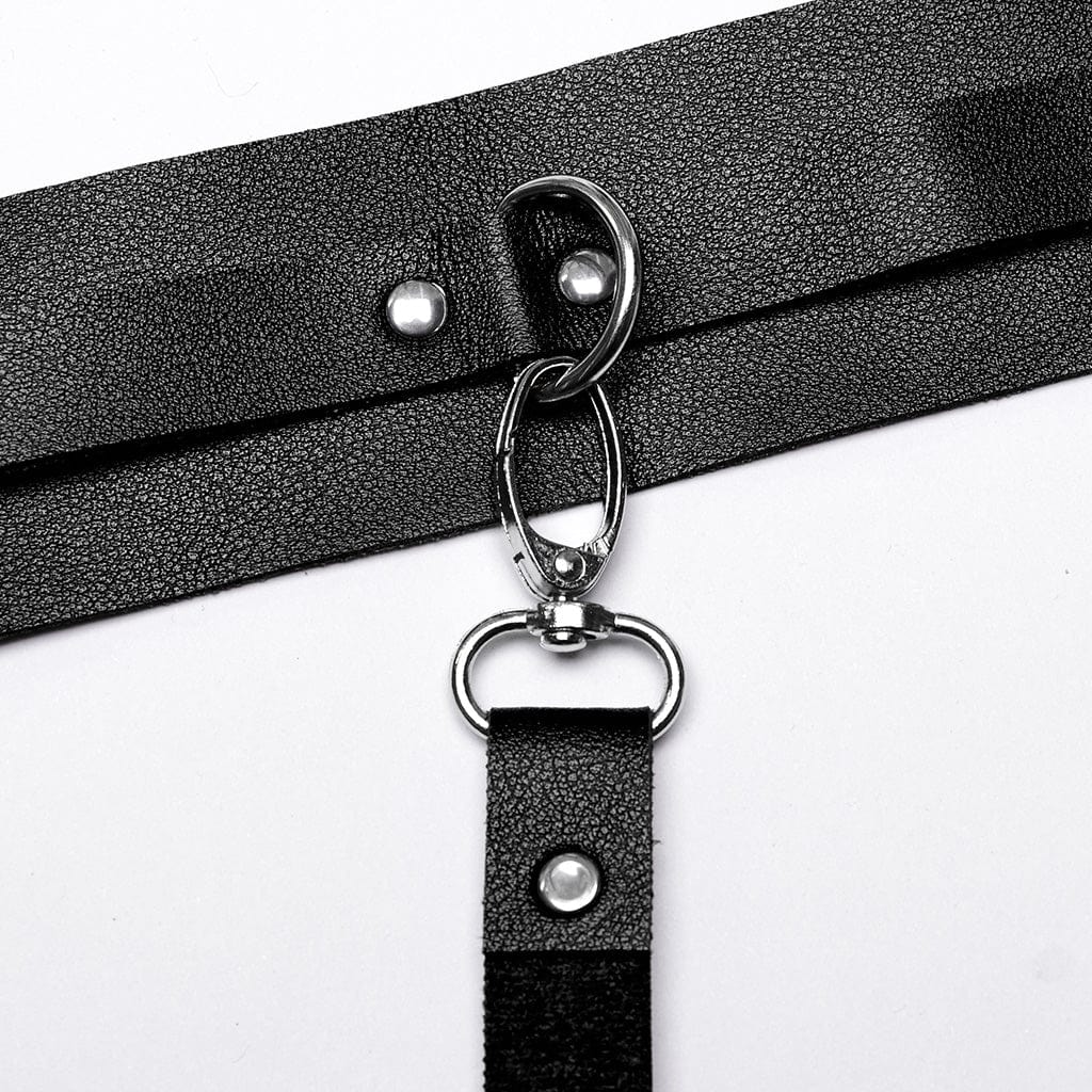 Punk-Taillen- und Beingeschirr aus Kunstleder für Damen - Gothic Shop