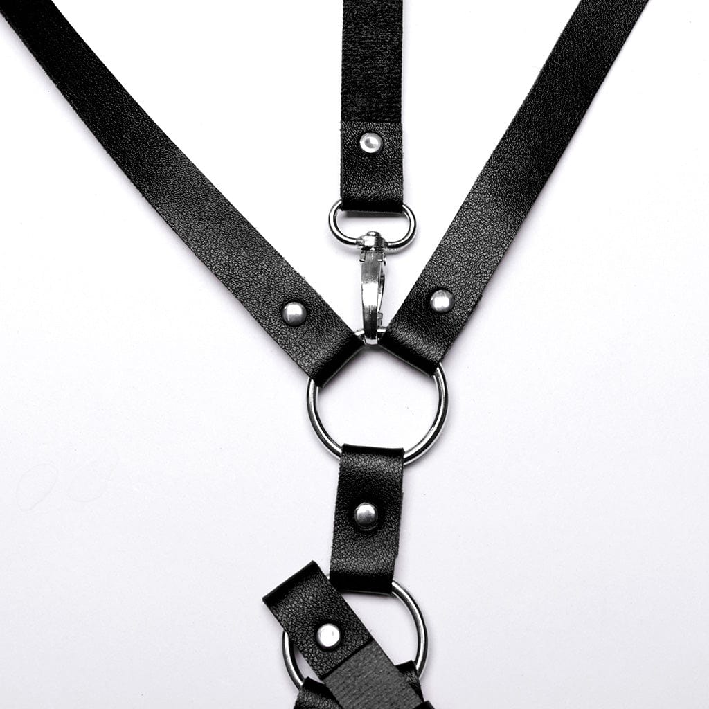 Punk-Taillen- und Beingeschirr aus Kunstleder für Damen - Gothic Shop