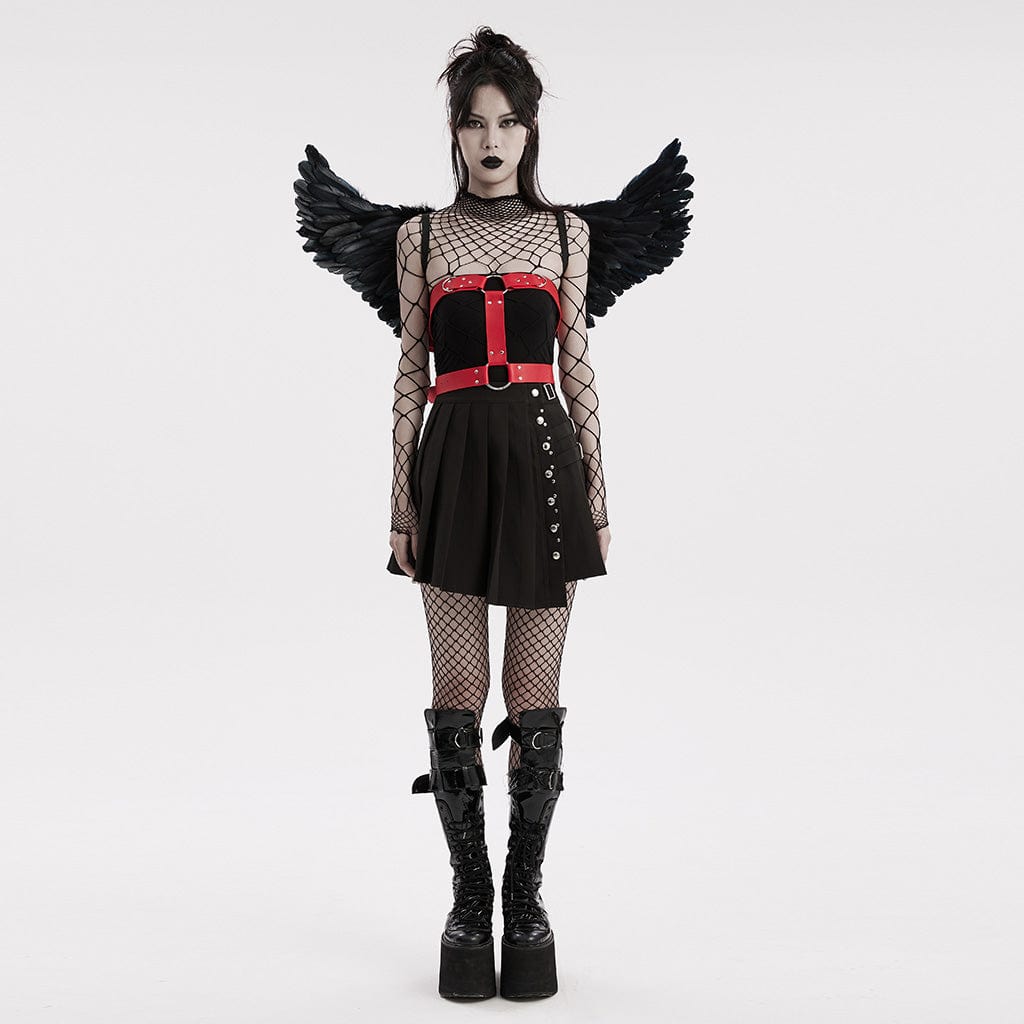 Punk-Federflügel-Geschirr für Damen - Gothic Shop