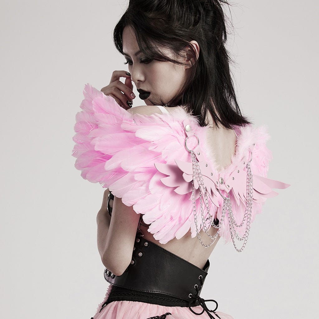 Punk-Federflügel-Geschirr für Damen - Gothic Shop