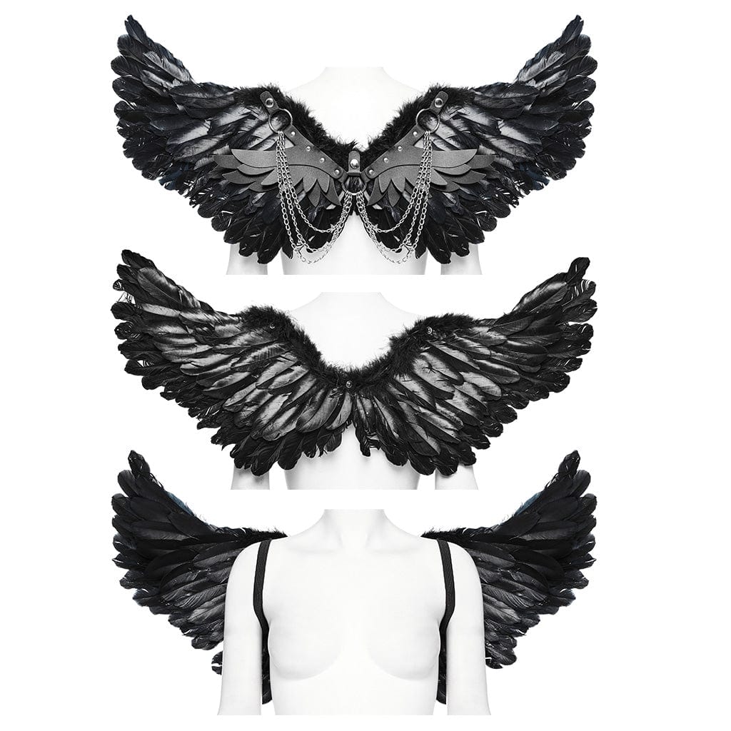 Punk-Federflügel-Geschirr für Damen - Gothic Shop
