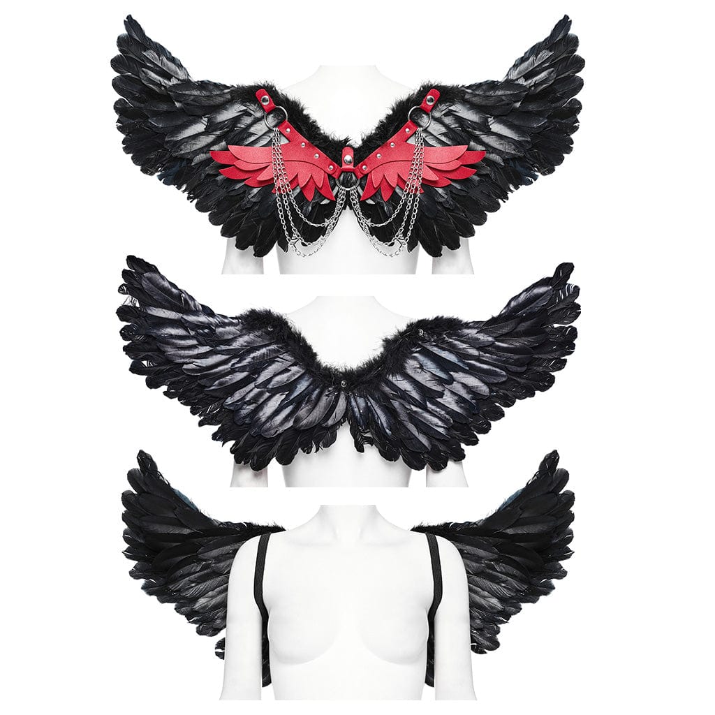Punk-Federflügel-Geschirr für Damen - Gothic Shop
