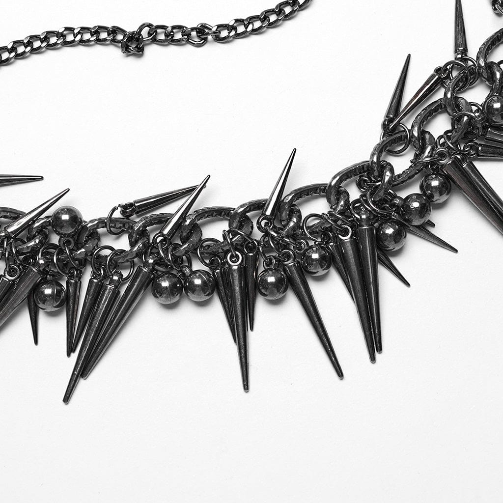 Punk-Körpergeschirr mit Neckholder und Nieten für Damen - Gothic Shop