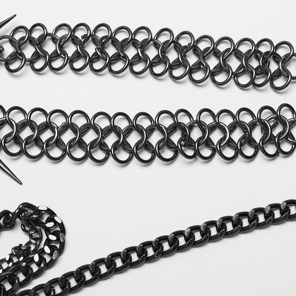 Punk-Körpergeschirr mit Neckholder und Nieten für Damen - Gothic Shop