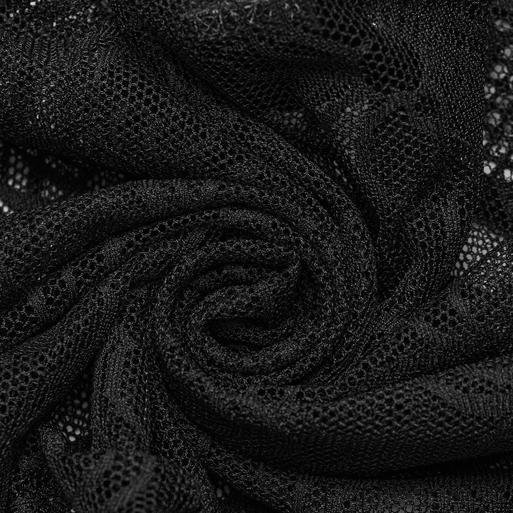 Transparenter Punk-Body aus Netzstoff mit Spitze für Damen - Gothic Shop