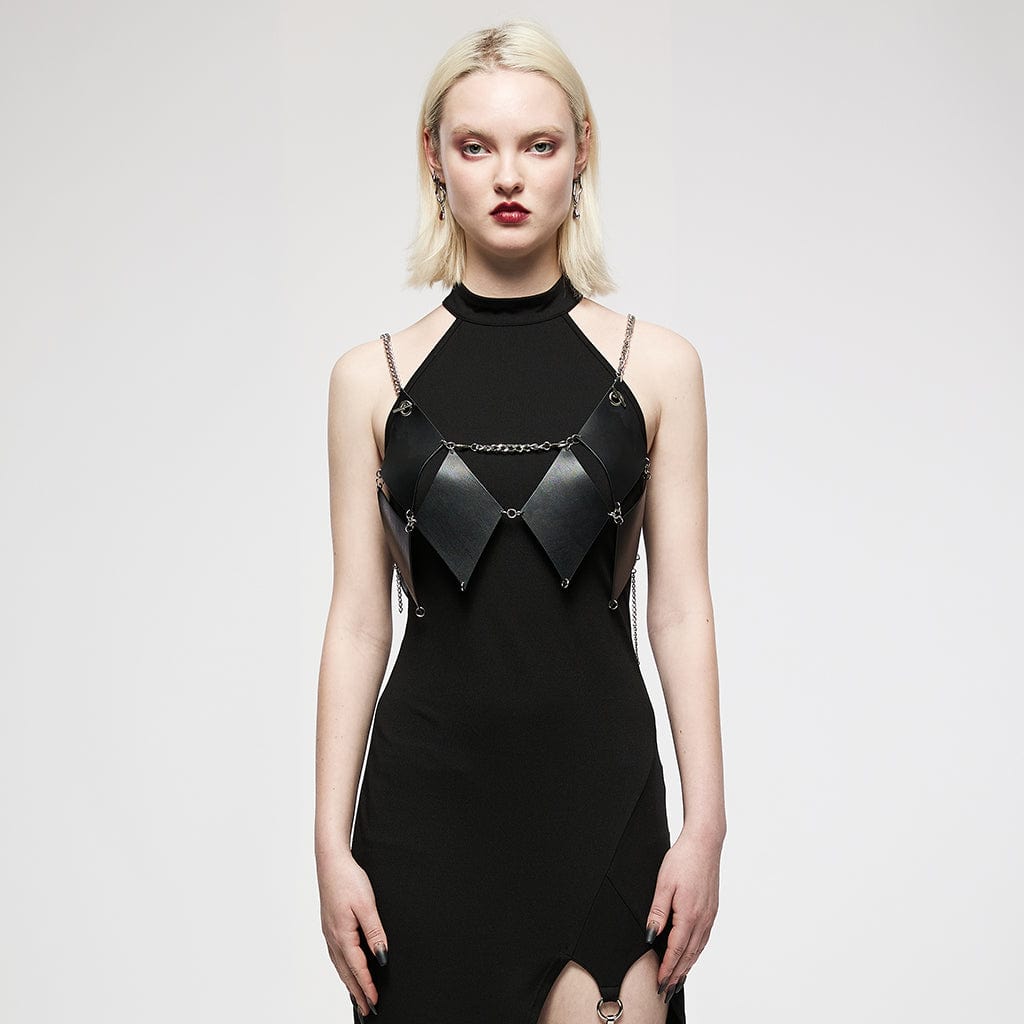 Punk-Kettengeschirr für Damen aus Metall - Gothic Shop