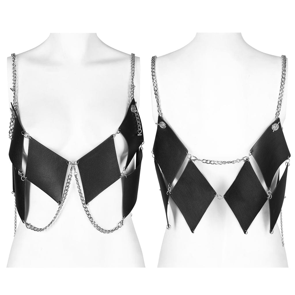 Punk-Kettengeschirr für Damen aus Metall - Gothic Shop