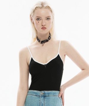 Damen-Punk-Tanktop mit tiefem Ausschnitt - Gothic Shop
